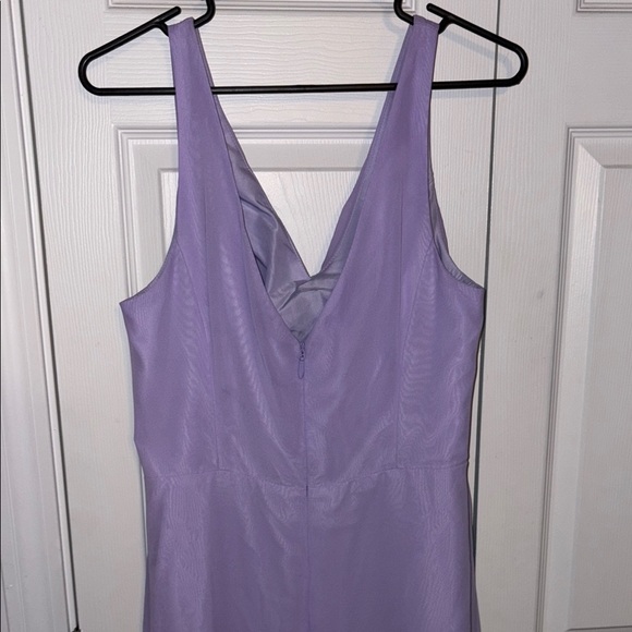 Azazie Lilac Sleeveless V-Neck Gown - Picture 2 of 10
